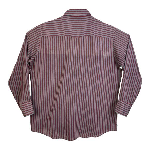Vintage Dee Cee Western Shirt Mens 15-35 Red Gray Pearl Snap Cowboy USA Made - Picture 7 of 16